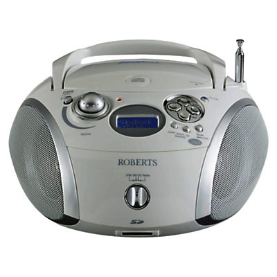 ROBERTS ZoomBox 2 DAB/FM CD Radio, White ROBERTS ZoomBox 2 DAB/FM CD Radio, White